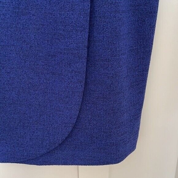 NWT BADGLEY MISCHKA Peplum-detail Dress In Electric Blue Size 12 - Picture 3 of 12
